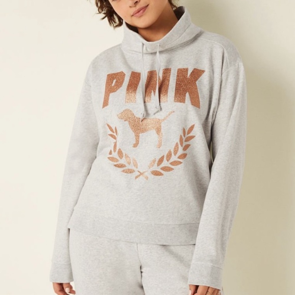 Pink Cowlneck Hoodie